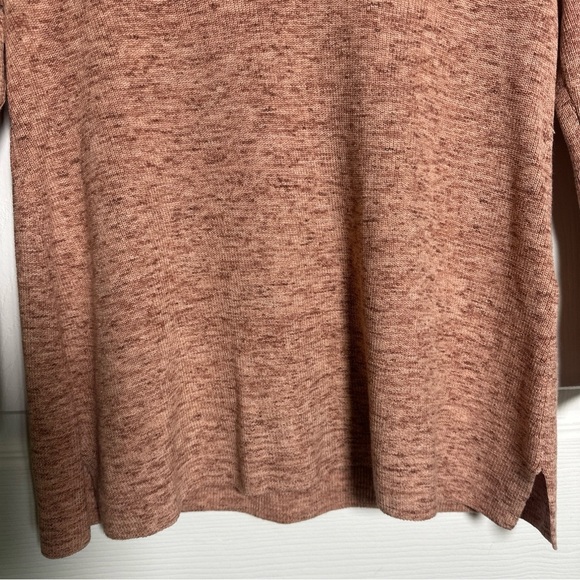 Eileen Fisher XS 100% Organic Cotton Vneck Sweater Top 3/4 Sleeve Marled Relaxed - Picture 4 of 11